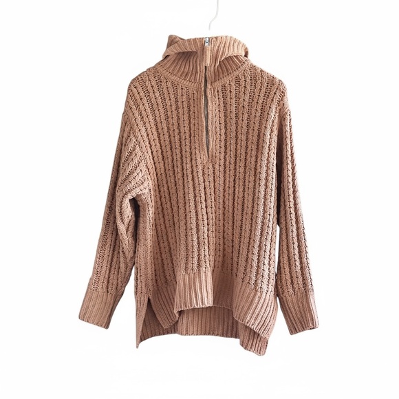 Aerie Cable Car Quarter Zip Sweater - Picture 2 of 16